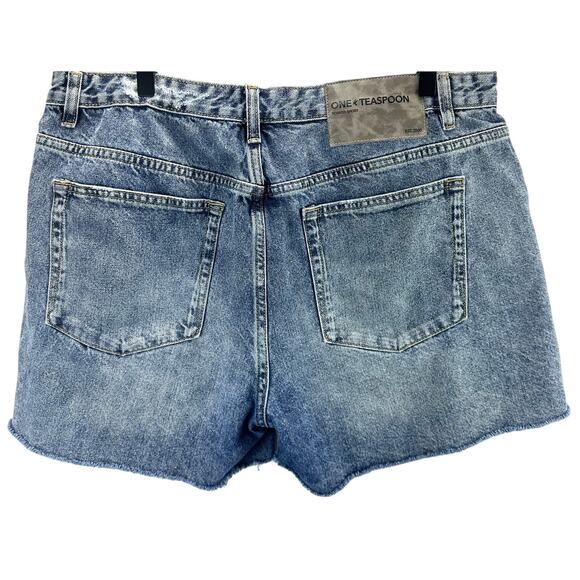 One‎ Teaspoon Shakers Super Relaxed Low Waist Denim 4.5” Shorts Women’s Size 32 - Picture 5 of 13
